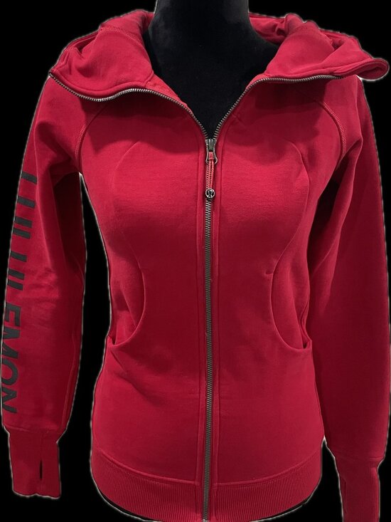 lululemon athletica Jackets & Blazers - Lululemon Scuba Hoodie 20Y Collection Classic Cotton Fleece Dark Red 4 W4BBSS